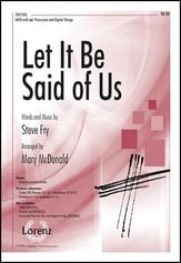 Let It Be Said of Us SATB choral sheet music cover